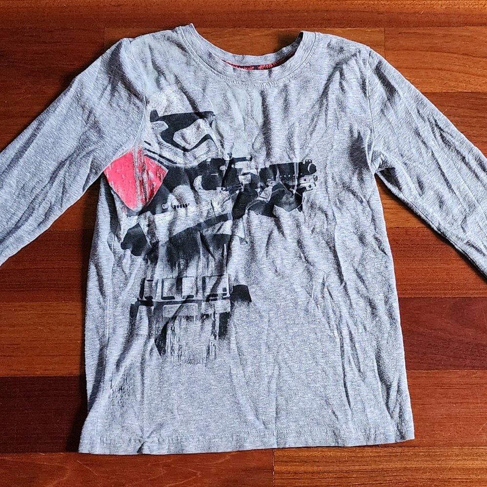 Star Wars Storm Trooper Gray Long Sleeve Jersey Size 7X